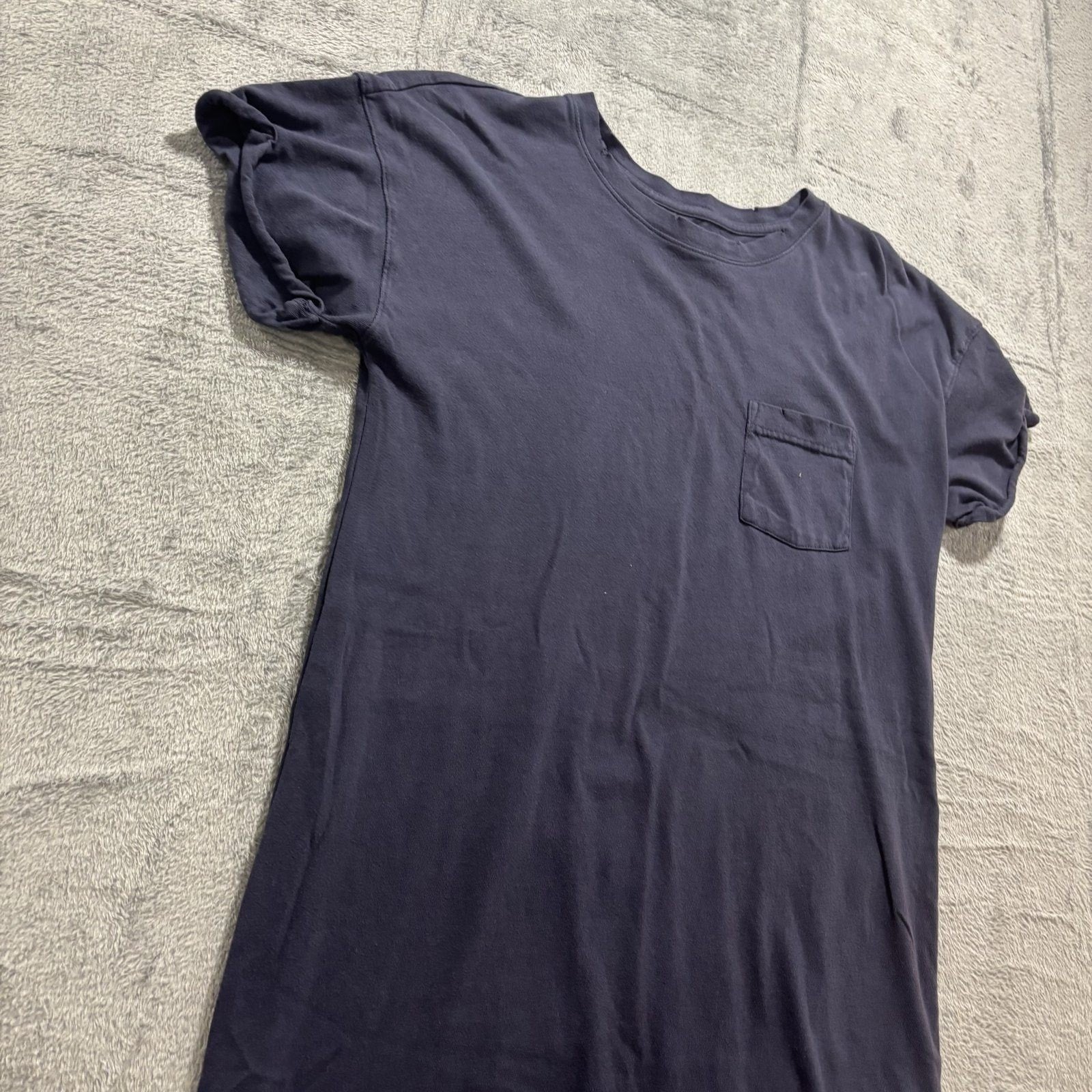 Abercrombie & Fitch S Navy Blue Womens T-Shirt Dress Pocket Casual Minimalist