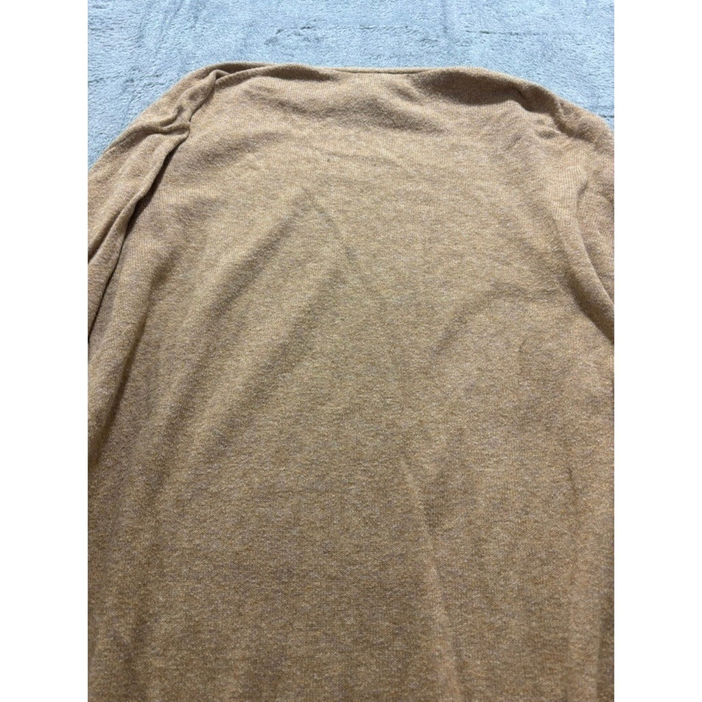 Gap Womens XL Open Front Cardigan Camel Tan Cotton Blend Knit Cozy Layering