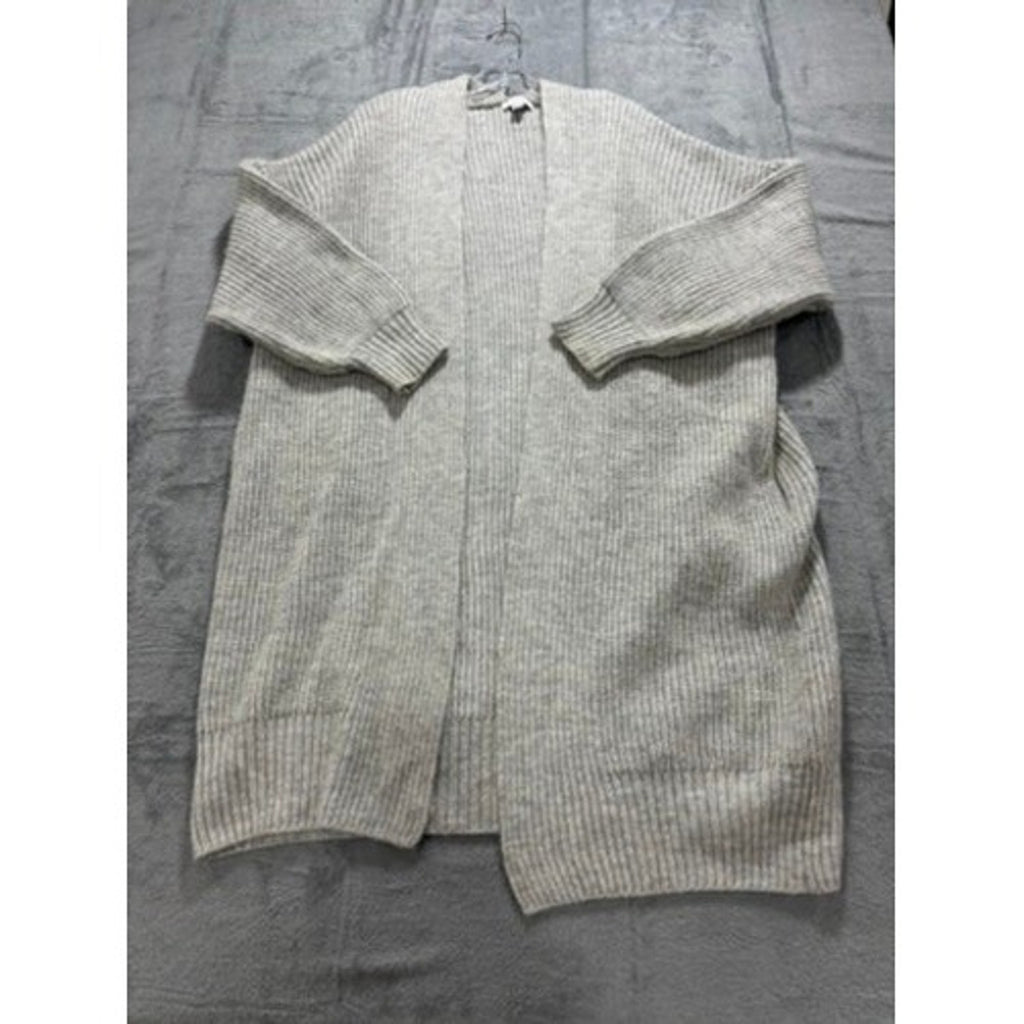 Topshop Womens Gray Chunky Ribbed Knit Oversized Open Front Cardigan Size US 12