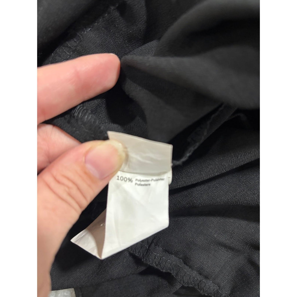 SHEIN M Black Tiered Mini Dress Womens Boho Casual Sleeveless Ruffle Neck