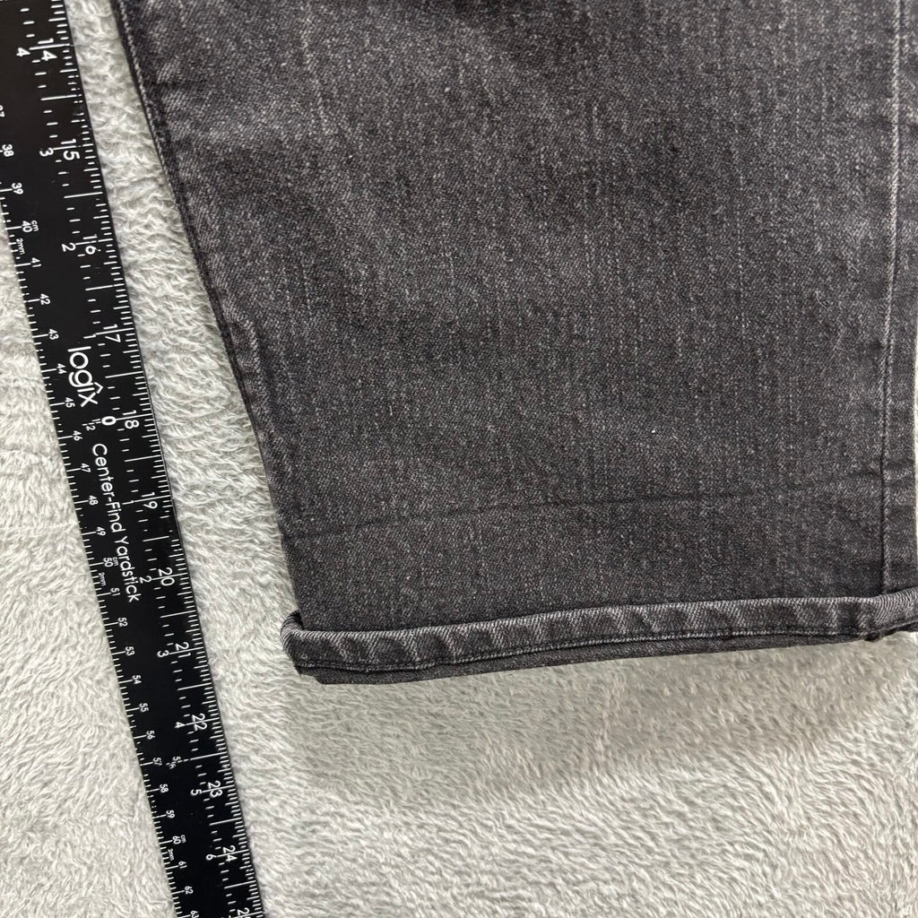 Faded Glory Womens 16 Black Denim Cropped Jeans Casual Boho Capri Pants
