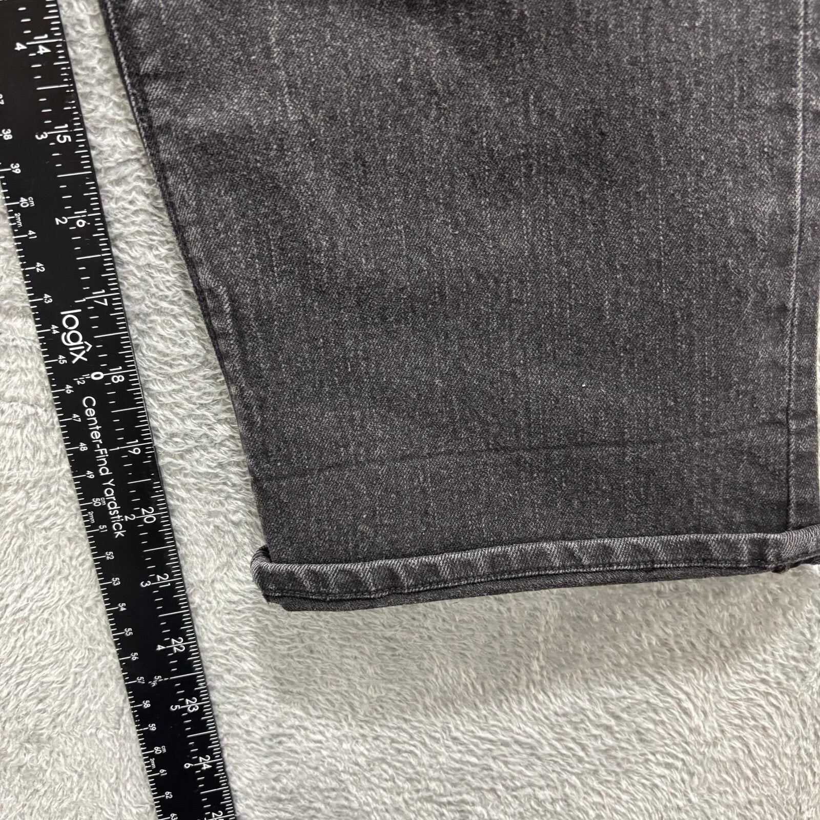 Faded Glory Womens 16 Black Denim Cropped Jeans Casual Boho Capri Pants