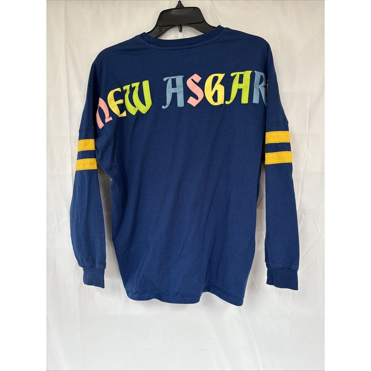 Marvel Thor Love Thunder New Asgard Tours Long Sleeve Shirt Blue Yellow Campus S