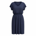 Banana Republic XL Navy Blue Womens V-Neck Jersey Dress Casual Boho Cozy Fall