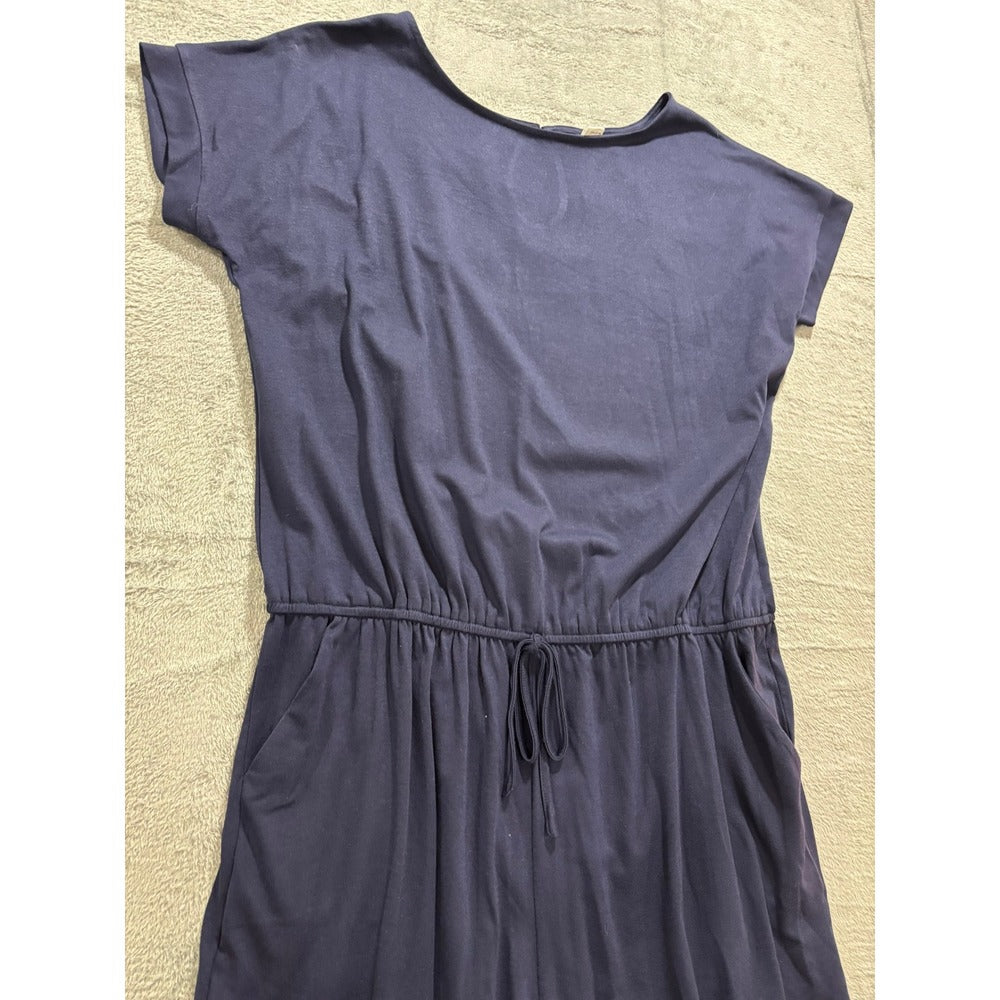 ANRABESS XXL Navy Blue Womens Romper Casual Athleisure Short Sleeve Jumpsuit