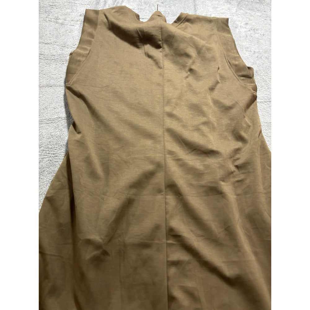 GRECERELLE 2XL Olive Green Womens Sleeveless Maxi Dress Boho Summer Vacation NWT