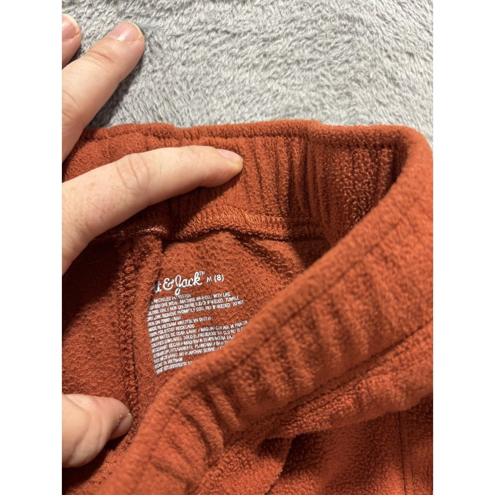 Cat & Jack Boys M 8 Fleece Lot 5pc Quarter Zip Pullover Jogger Blue Green Orange