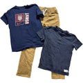 Nike GAP Boys M 10-12 Navy Tan USWNT Soccer Tee Henley Slim Pants Lot 3pc