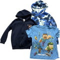 Boys Size 8 Hoodie Tee Lot 3 Minecraft Hershey Blue Camo Zip Up Tek Gear Fleece