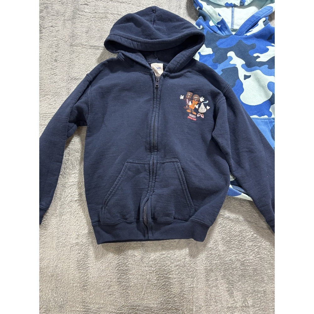 Boys Size 8 Hoodie Tee Lot 3 Minecraft Hershey Blue Camo Zip Up Tek Gear Fleece