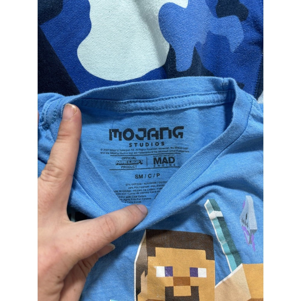 Boys Size 8 Hoodie Tee Lot 3 Minecraft Hershey Blue Camo Zip Up Tek Gear Fleece