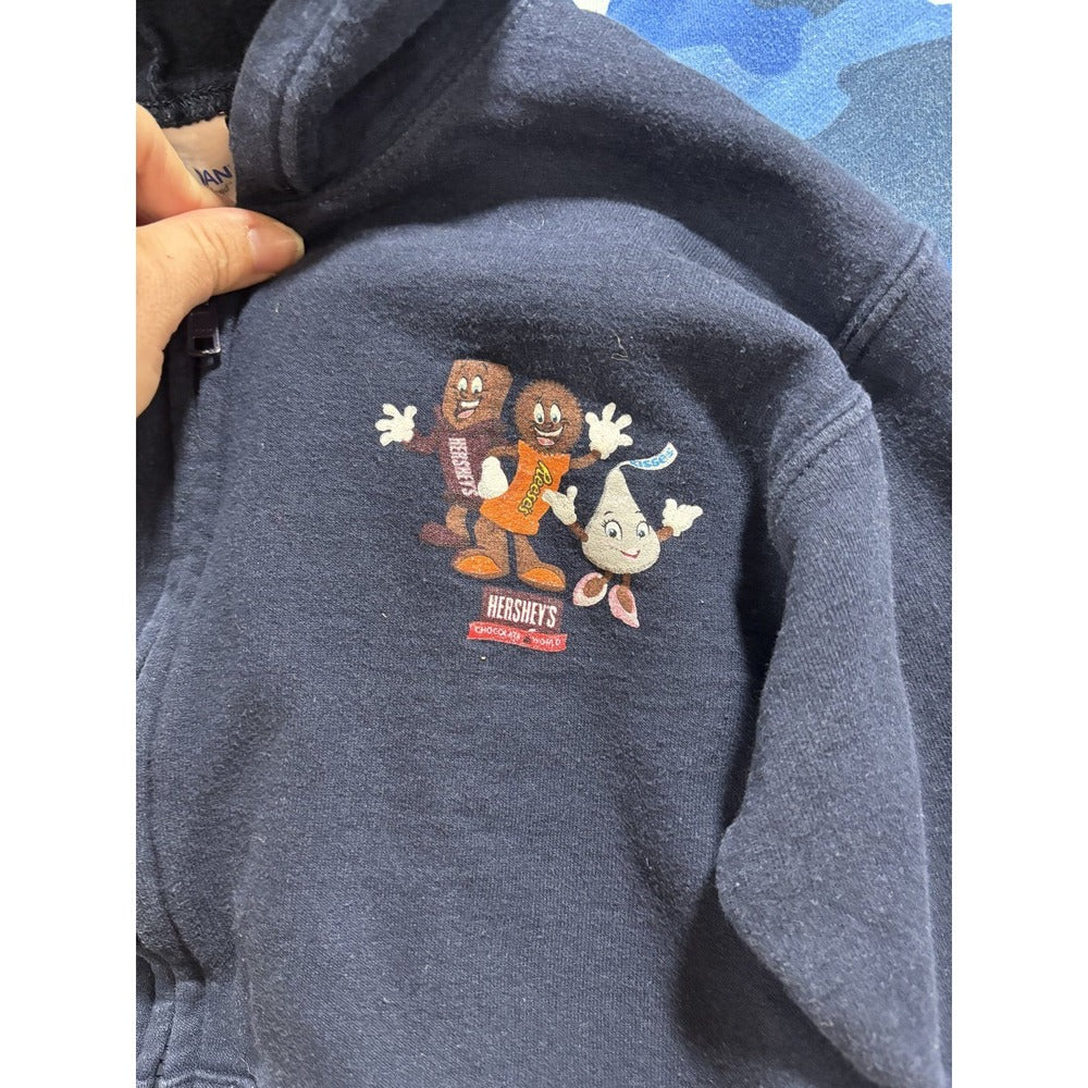 Boys Size 8 Hoodie Tee Lot 3 Minecraft Hershey Blue Camo Zip Up Tek Gear Fleece