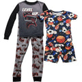 Boys Size 10 Pajama Lot 2 Sets Children's Place Cuddl Duds Sports Gamer PJs