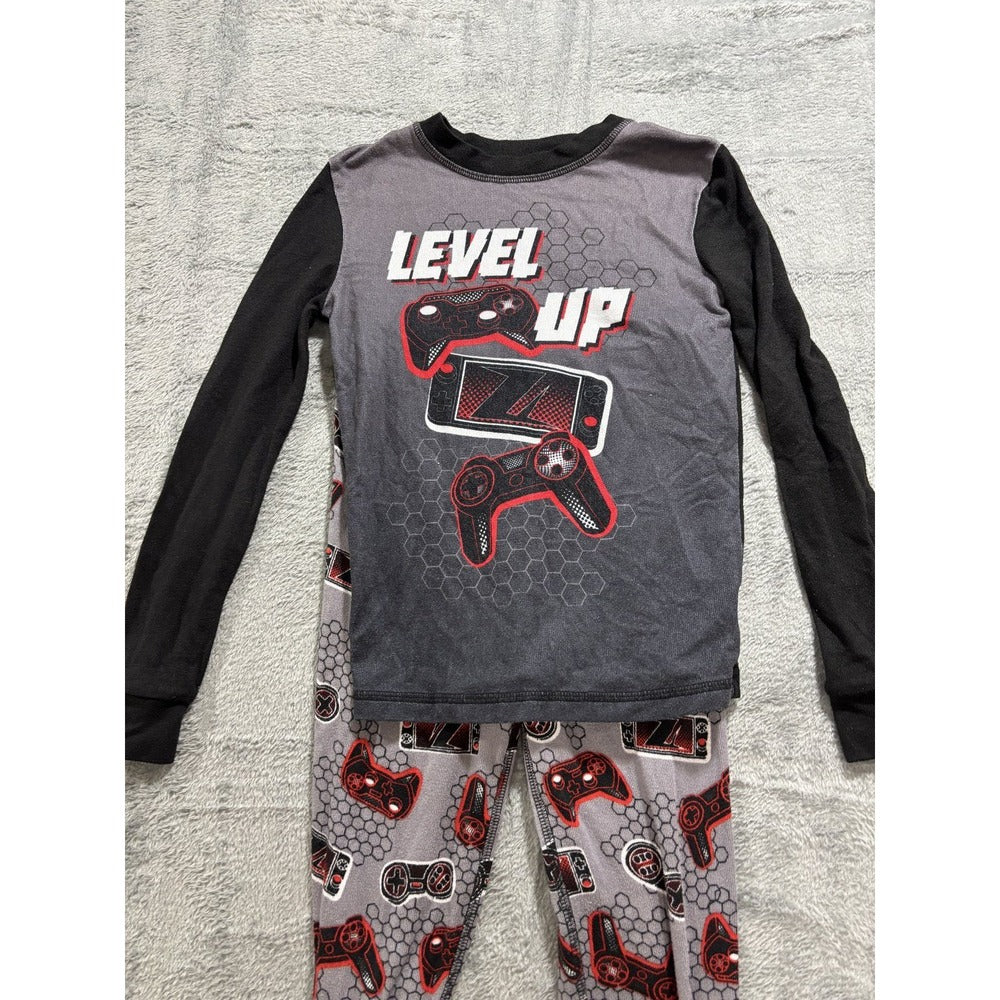Boys Size 10 Pajama Lot 2 Sets Children's Place Cuddl Duds Sports Gamer PJs