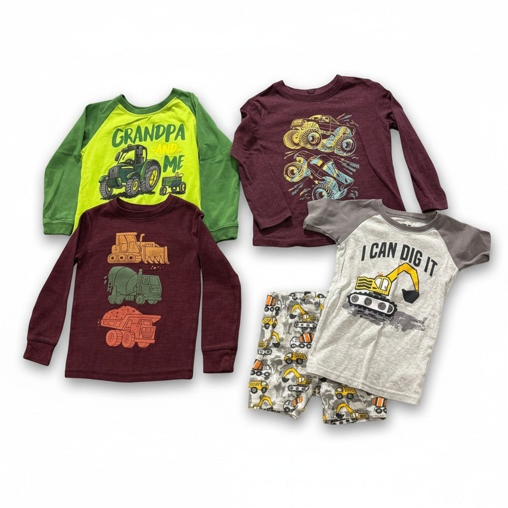 John Deere PJ Place Jumping Beans 4T Multi Color Shirt Pajama Lot Casual Vintage