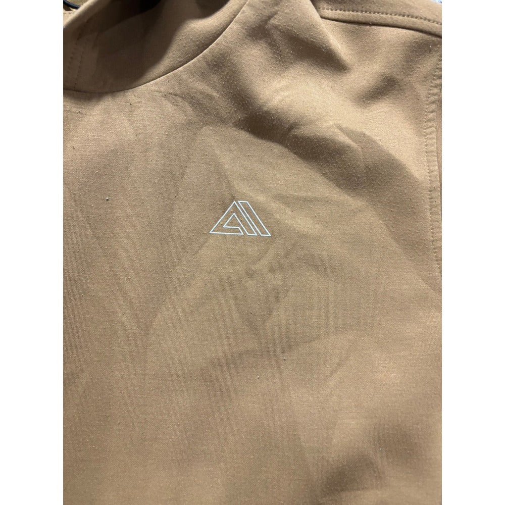 Aero Mvmnt L Tan Hoodie Womens Athleisure Casual Cozy Pullover Sweatshirt