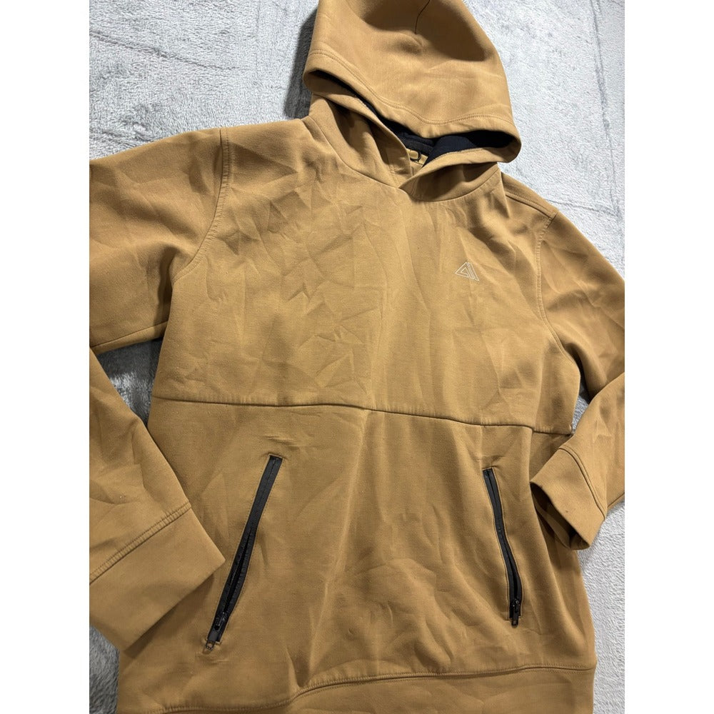 Aero Mvmnt L Tan Hoodie Womens Athleisure Casual Cozy Pullover Sweatshirt