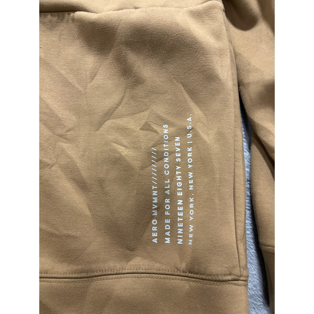 Aero Mvmnt L Tan Hoodie Womens Athleisure Casual Cozy Pullover Sweatshirt