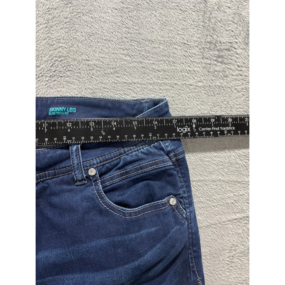 INC Womens 14W Blue Skinny Leg Slim Tech Fit Jeans Casual Classic Denim