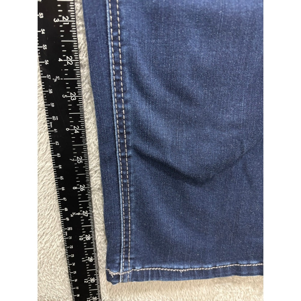 INC Womens 14W Blue Skinny Leg Slim Tech Fit Jeans Casual Classic Denim