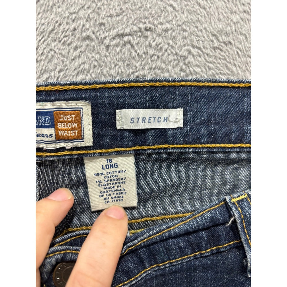 Old Navy 16 Long Womens Blue Boot-Cut Jeans Vintage Casual Denim