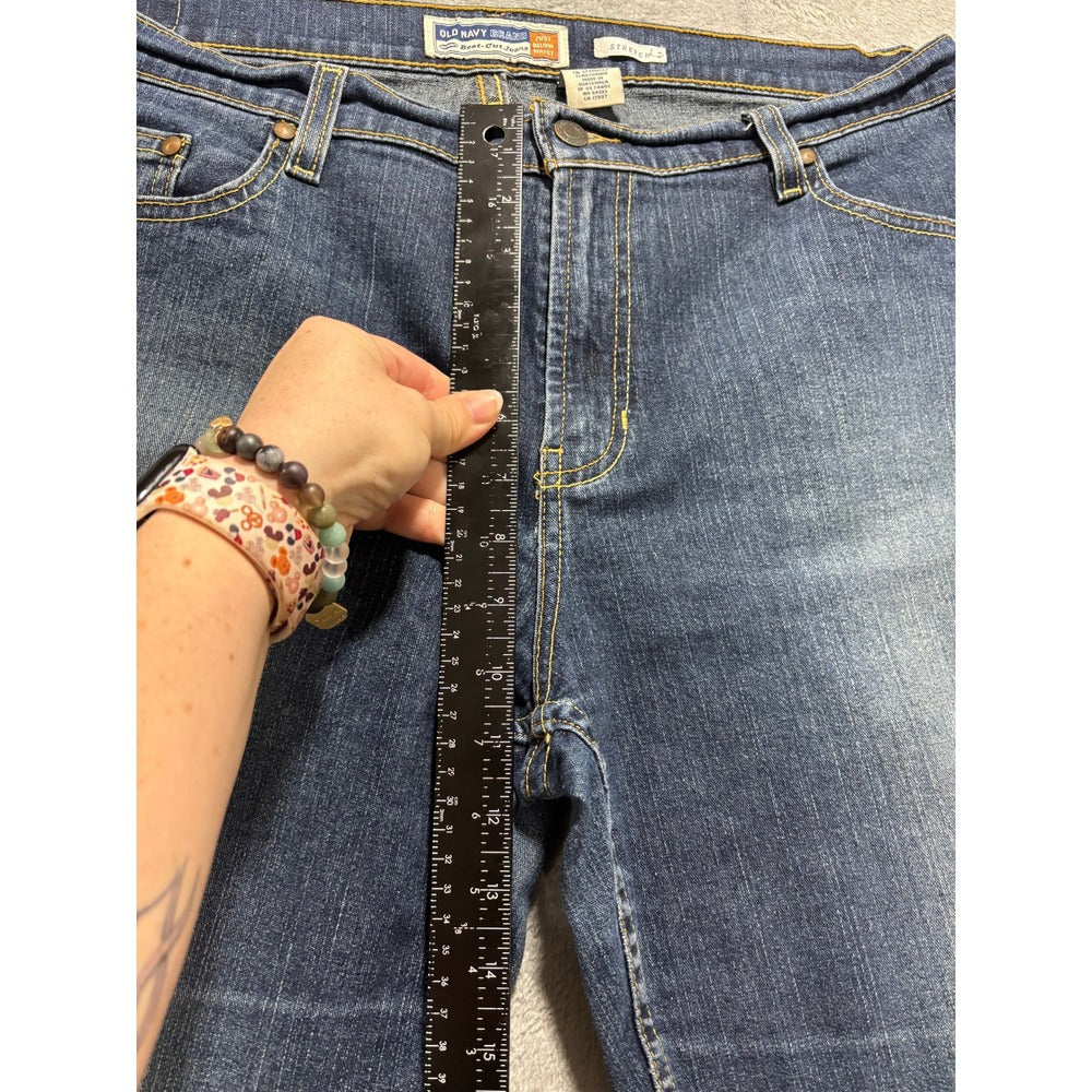 Old Navy 16 Long Womens Blue Boot-Cut Jeans Vintage Casual Denim