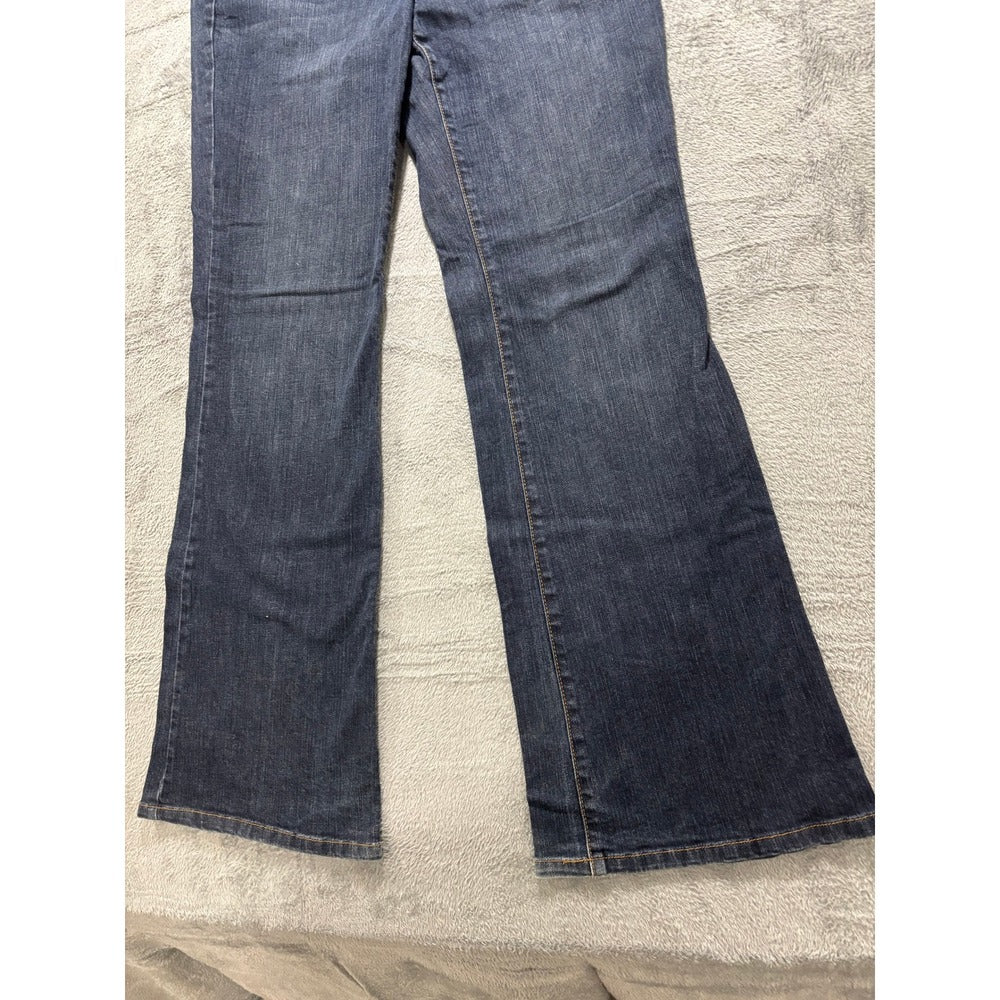 Ann Taylor LOFT 14L Dark Wash Womens Fit & Flare Jeans Vintage Boho Casual