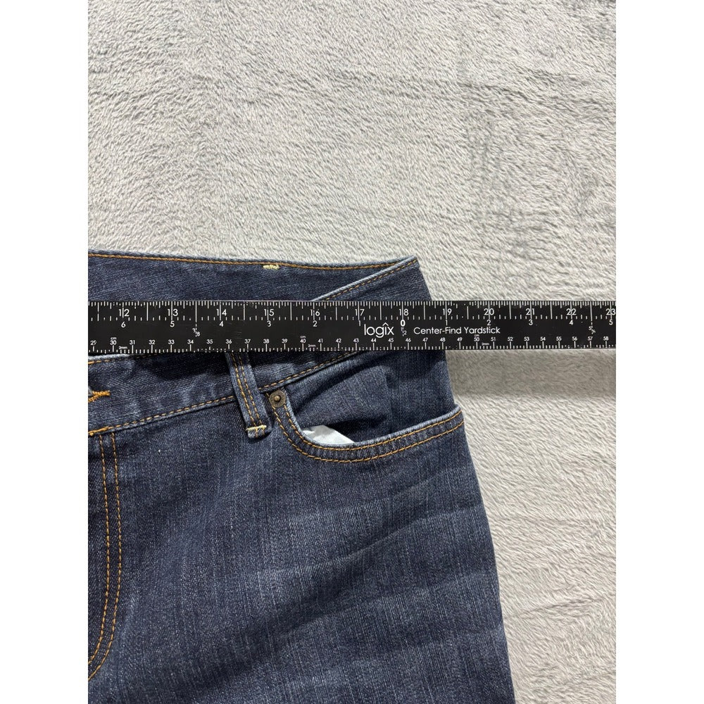 Ann Taylor LOFT 14L Dark Wash Womens Fit & Flare Jeans Vintage Boho Casual