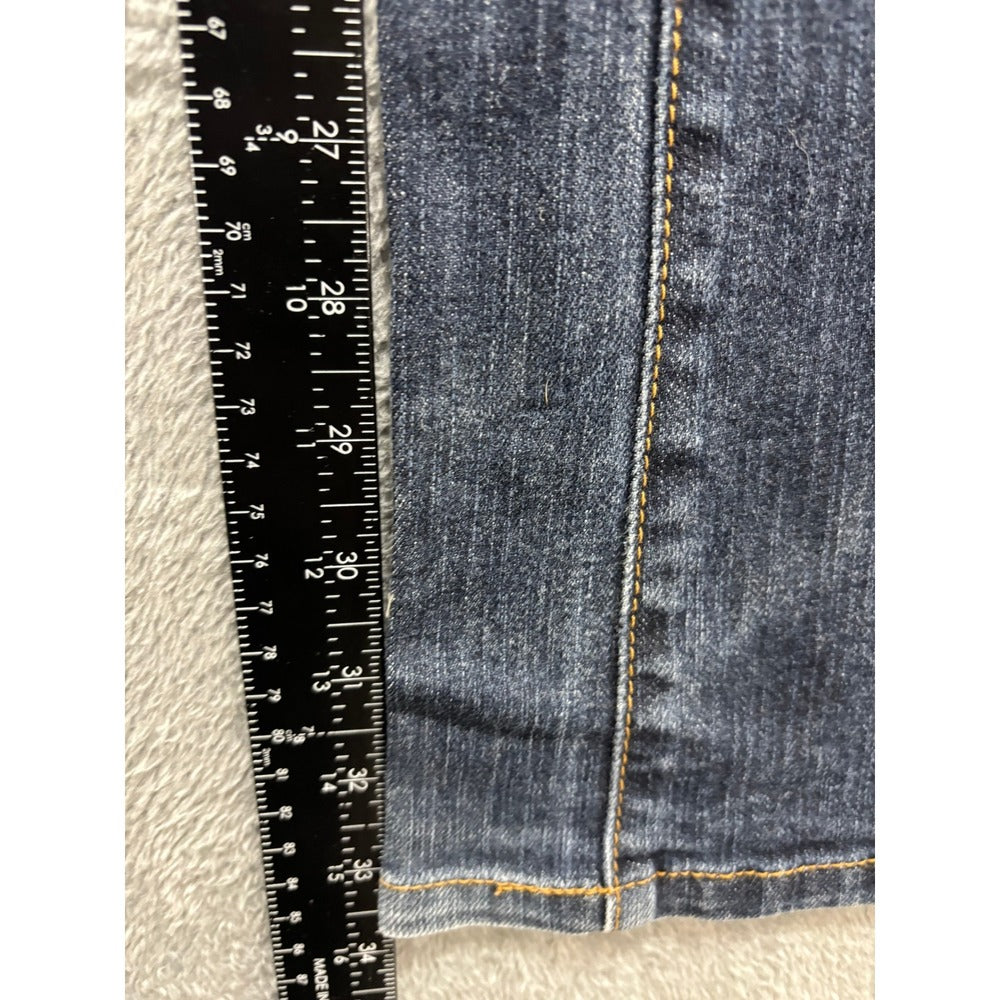 Ann Taylor LOFT 14L Dark Wash Womens Fit & Flare Jeans Vintage Boho Casual