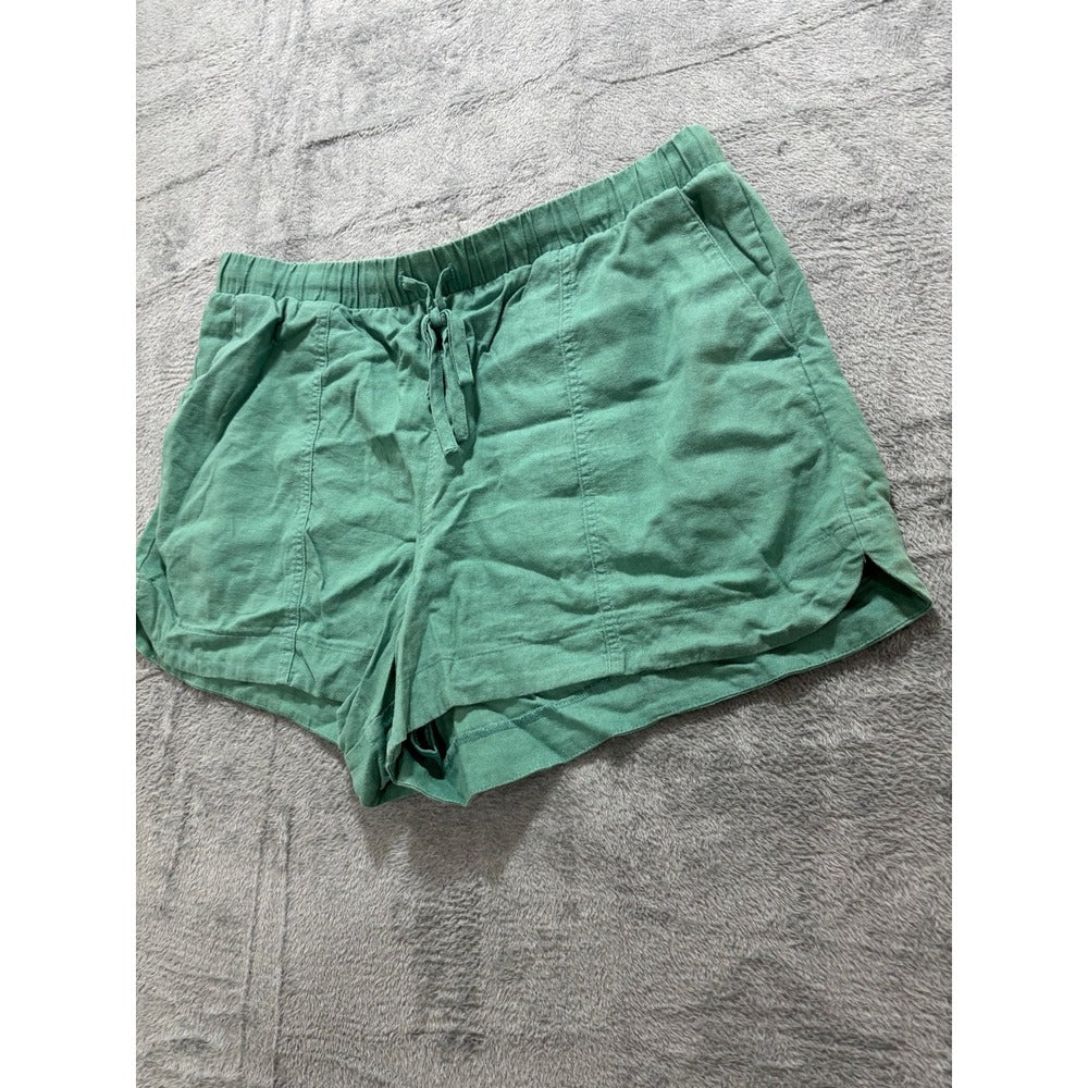 Universal Thread XL Green Linen Blend Shorts Womens Casual Boho Summer