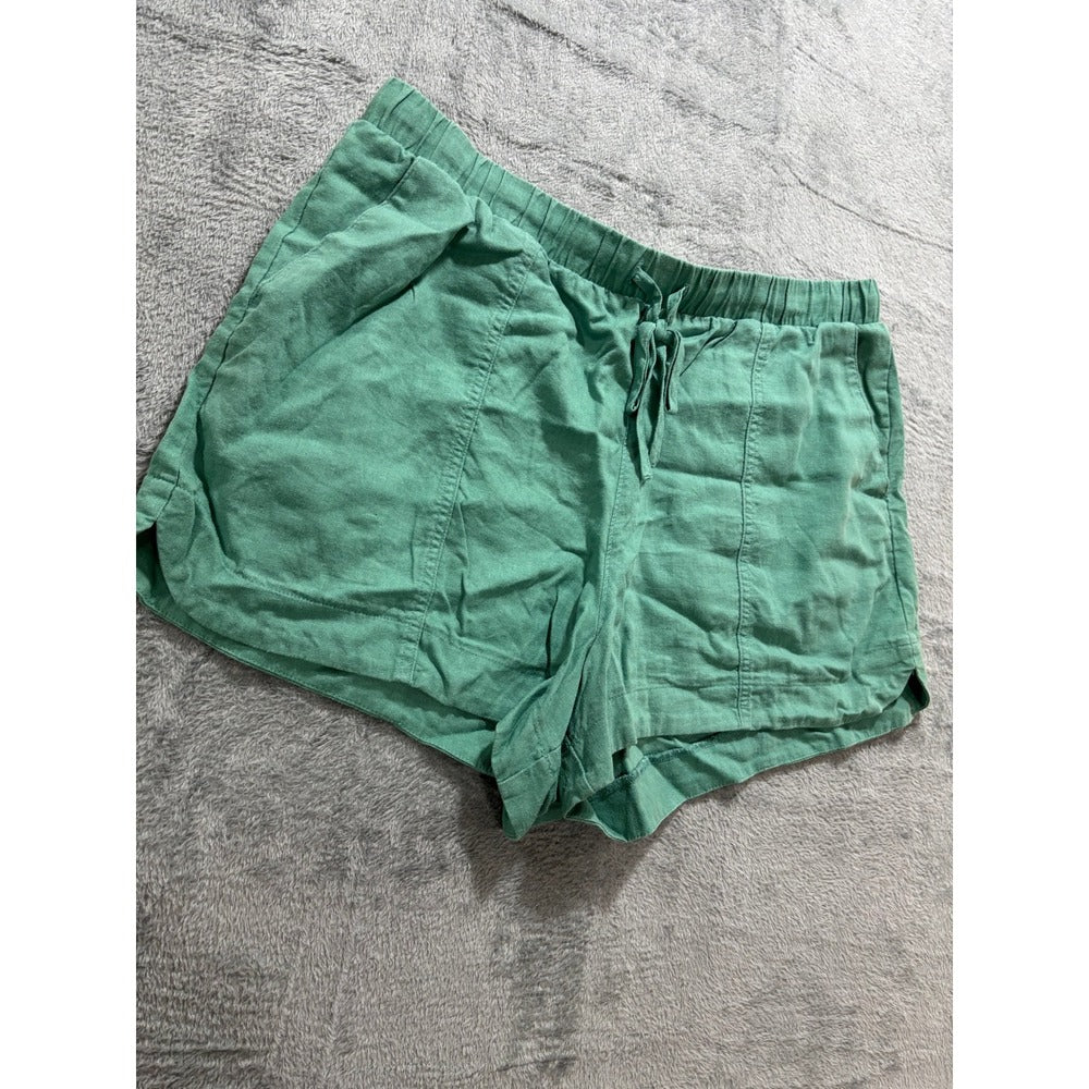 Universal Thread XL Green Linen Blend Shorts Womens Casual Boho Summer