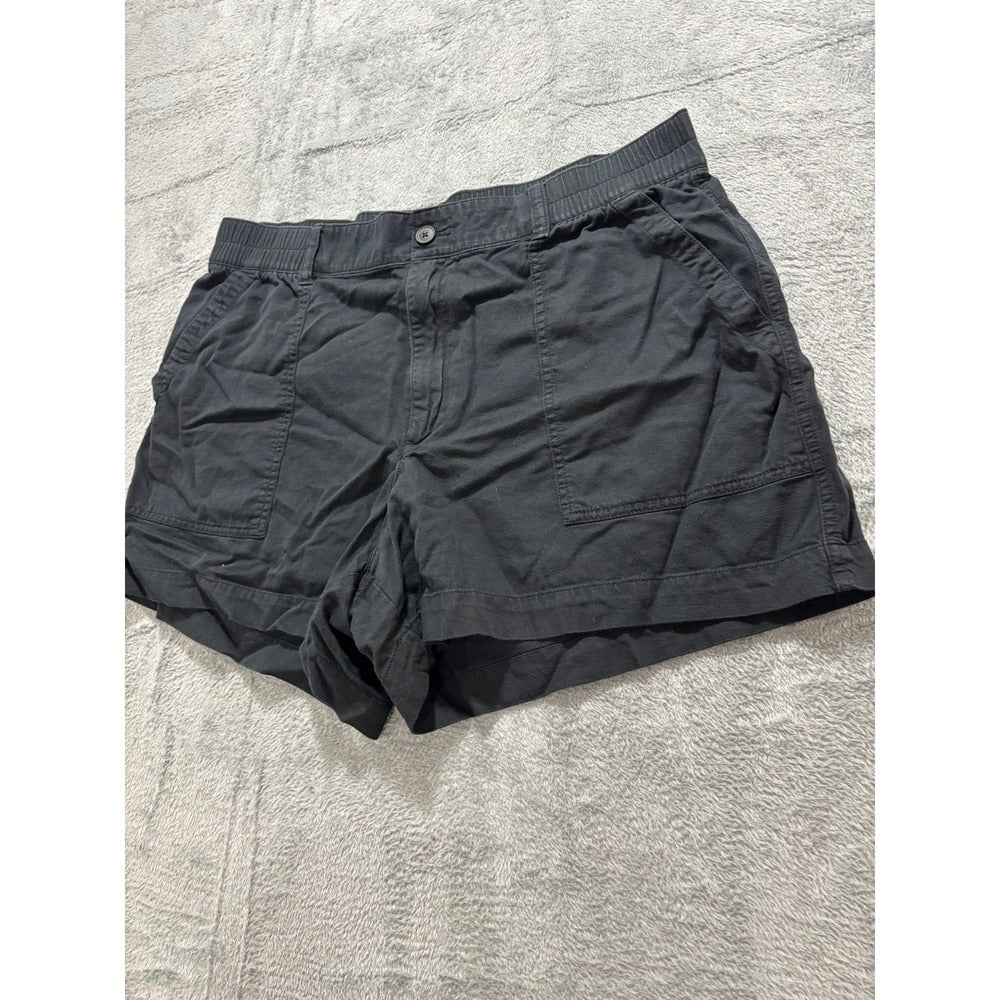 GAP XL Black Womens Shorts Casual Utility Cotton Blend Elastic Waist Vintage XL
