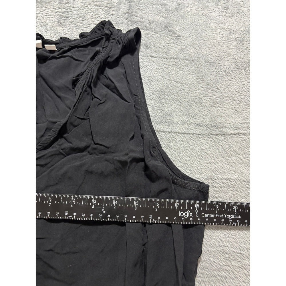 GAP XL Black Sleeveless Tiered Mini Dress Womens Casual Boho