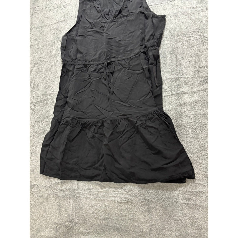 GAP XL Black Sleeveless Tiered Mini Dress Womens Casual Boho