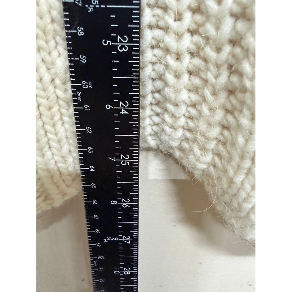 Lineamaglia Italy Women S Italian Knit Mohair Wool Sweater White Luxe Elevated