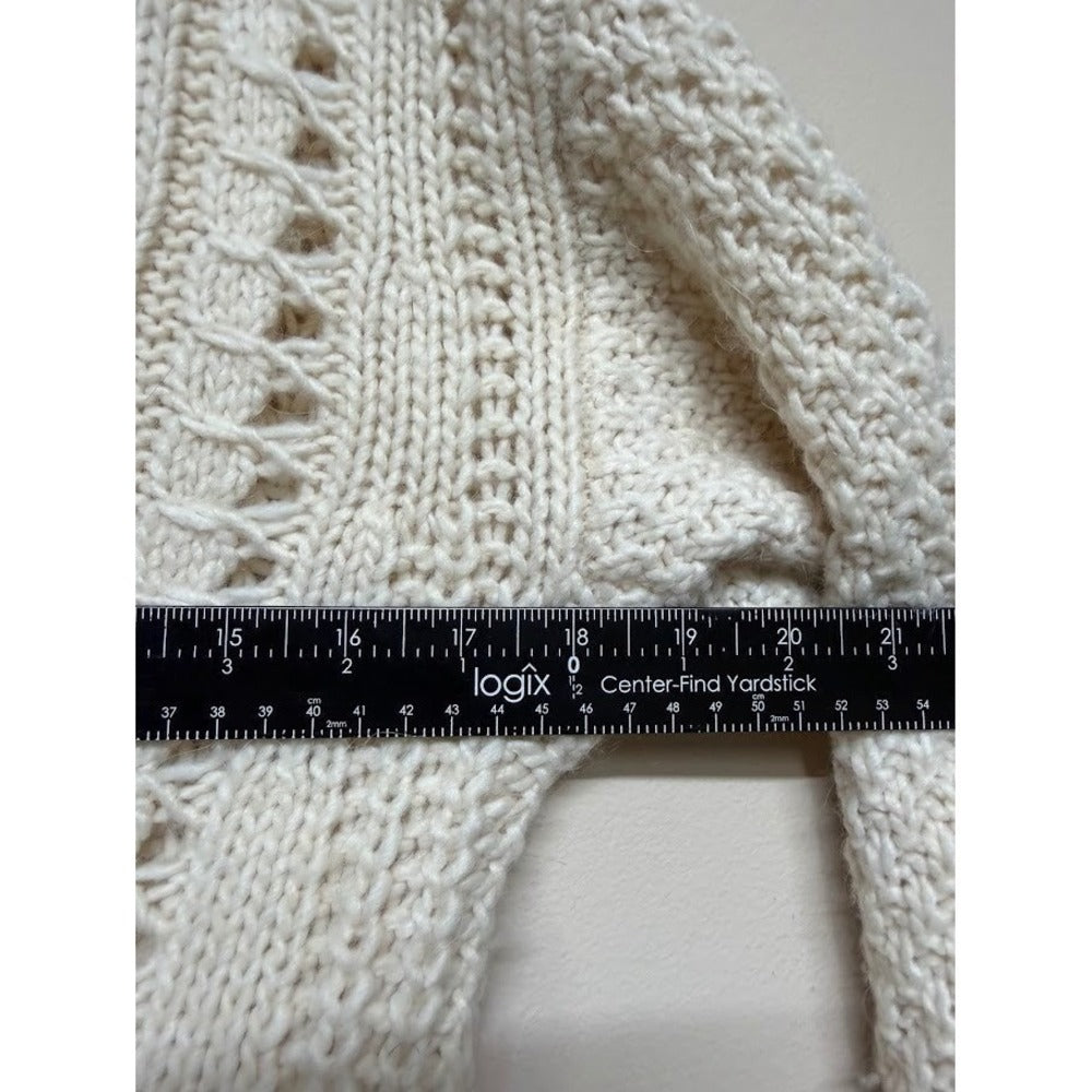 Lineamaglia Italy Women S Italian Knit Mohair Wool Sweater White Luxe Elevated