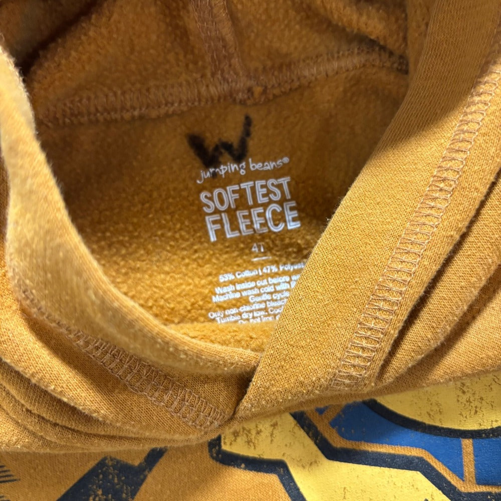 Cat & Jack Jumping Beans 4T Green Puffer Jacket Yellow Hoodie Lot Vintage Cozy