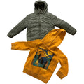 Cat & Jack Jumping Beans 4T Green Puffer Jacket Yellow Hoodie Lot Vintage Cozy