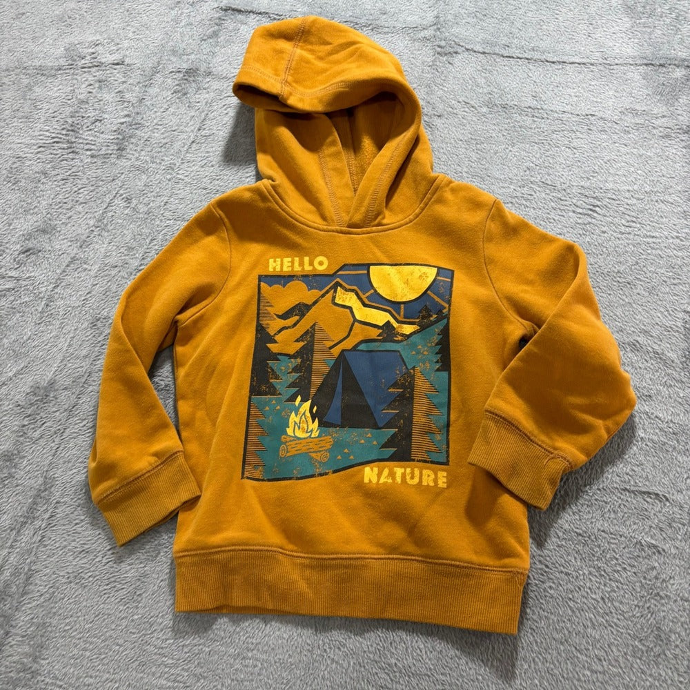 Cat & Jack Jumping Beans 4T Green Puffer Jacket Yellow Hoodie Lot Vintage Cozy