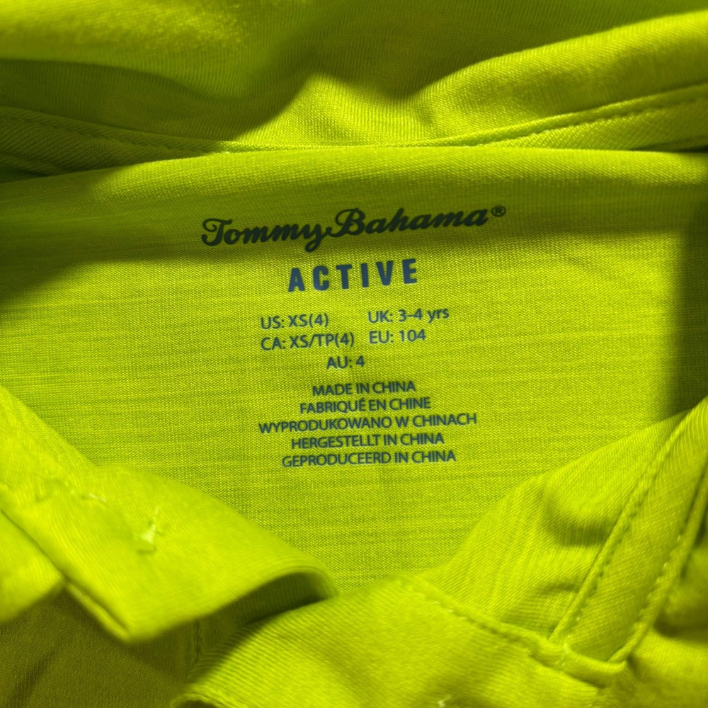 Tommy Bahama XS 4 Lime Green Gray White 4pc Polo Shorts Set Athleisure Coastal