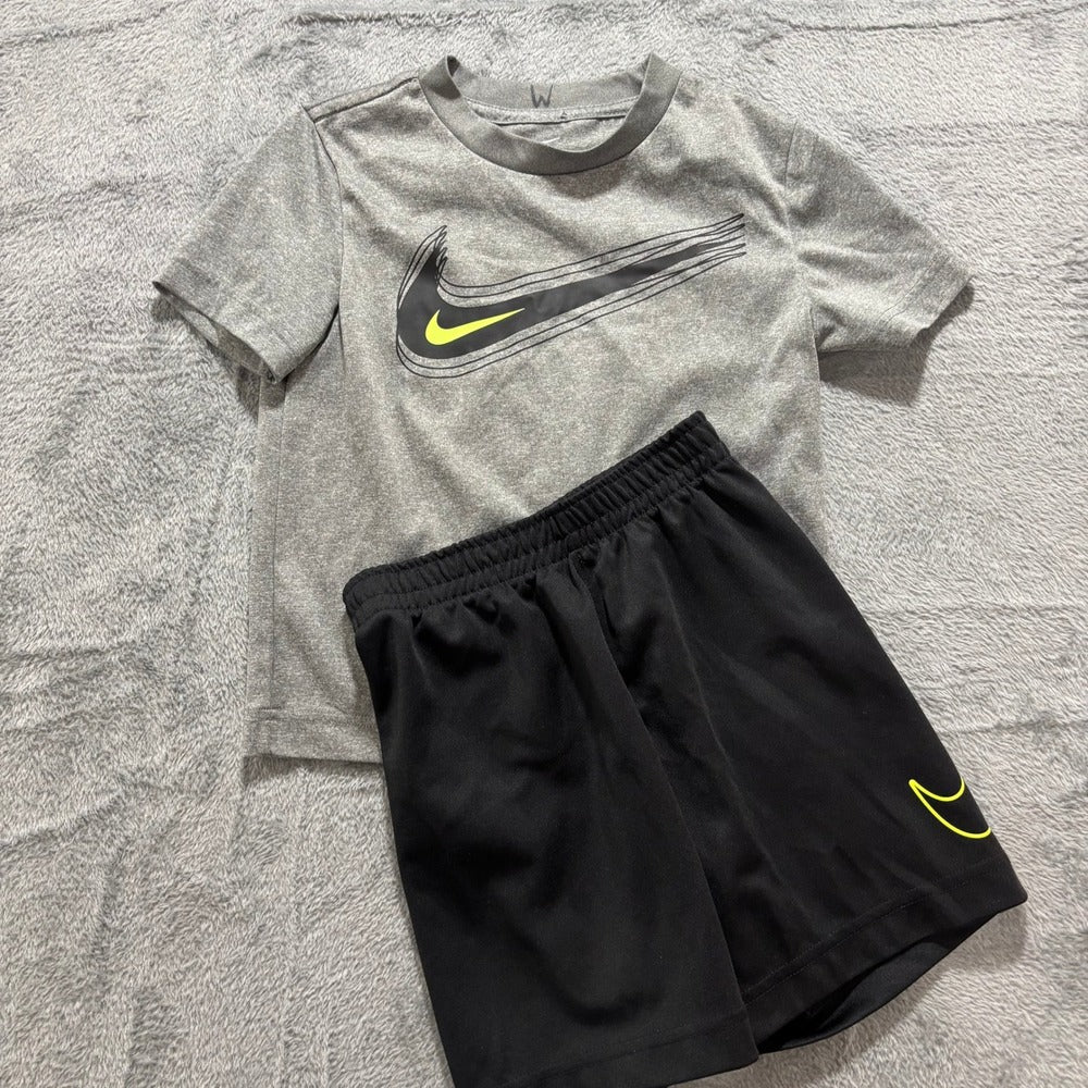 Nike Garanimals 4 Gray Black White 4pc Short Set Lot Athletic Casual Athleisure
