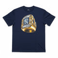 Nike Team New York Yankees Championship Ring Graphic T-Shirt Men's L Blue