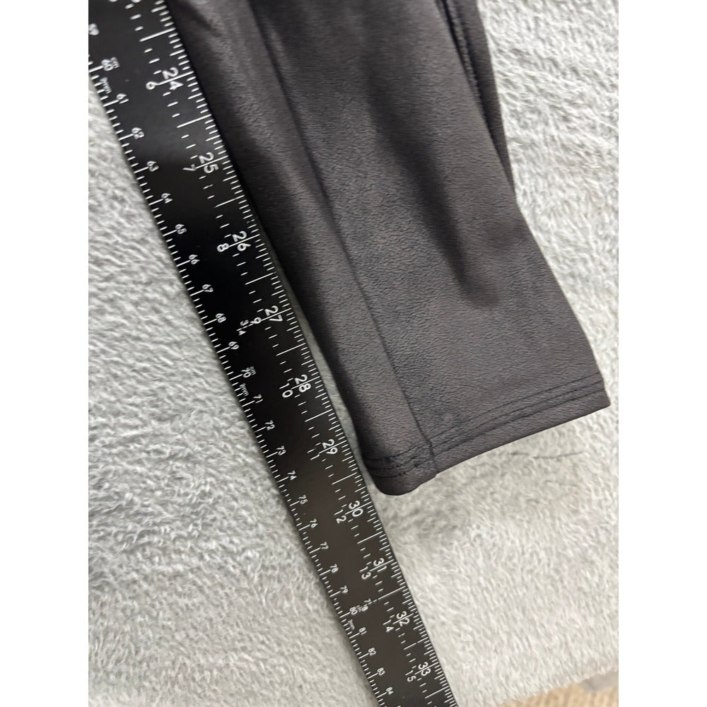 Spanx XL Black Faux Leather Leggings Womens Casual Vintage Style