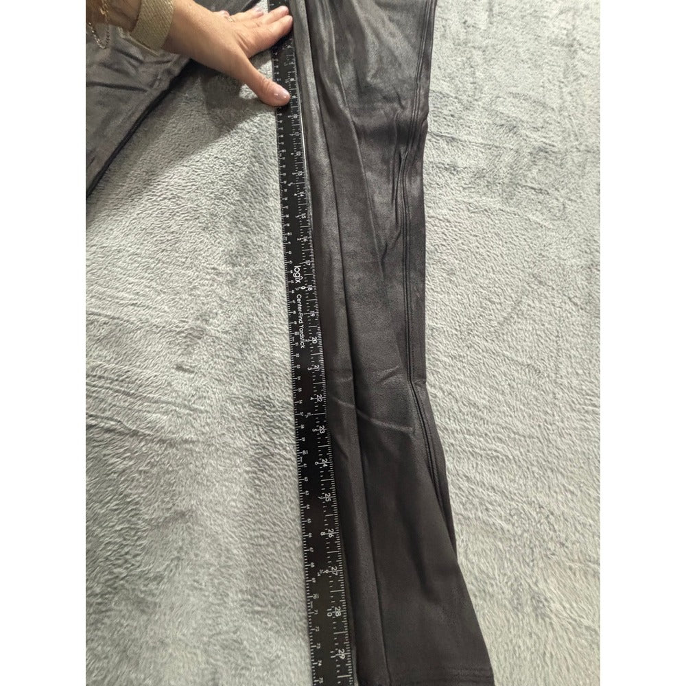 Spanx XL Black Faux Leather Leggings Womens Casual Vintage Style