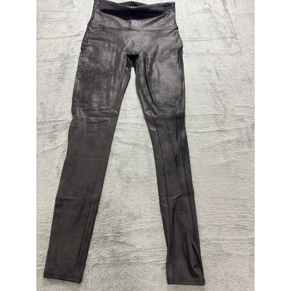 Spanx XL Black Faux Leather Leggings Womens Casual Vintage Style