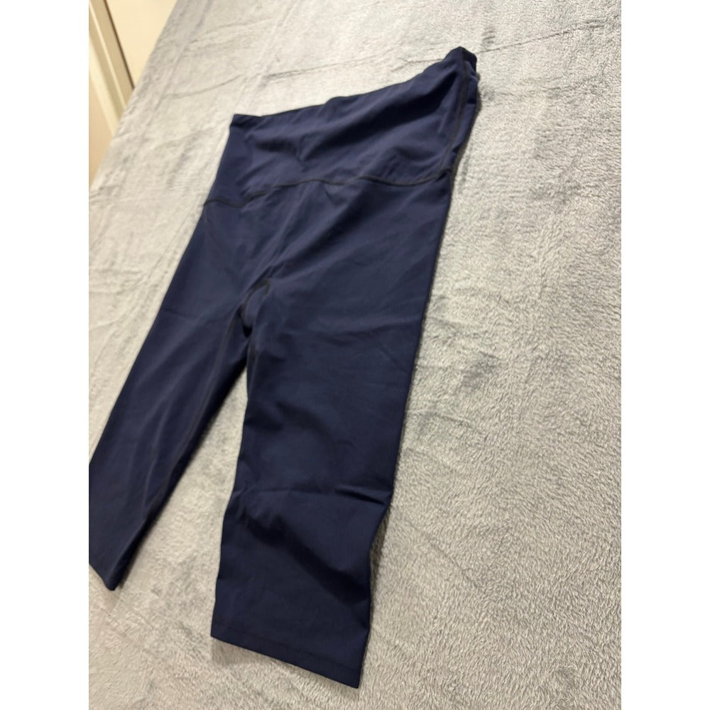 Spanx 1X Navy Blue Womens Cropped Leggings Athleisure Casual Compression Capri