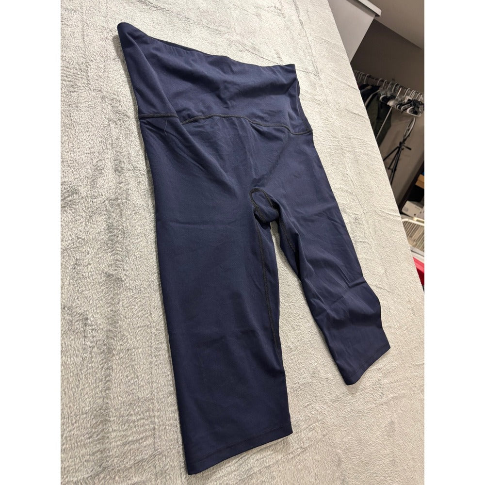 Spanx 1X Navy Blue Womens Cropped Leggings Athleisure Casual Compression Capri