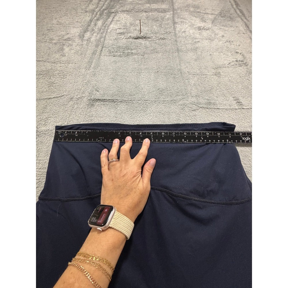 Spanx 1X Navy Blue Womens Cropped Leggings Athleisure Casual Compression Capri