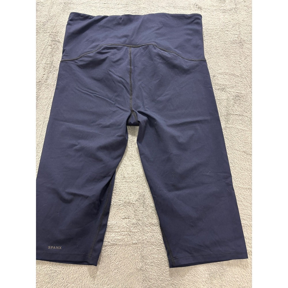 Spanx 1X Navy Blue Womens Cropped Leggings Athleisure Casual Compression Capri