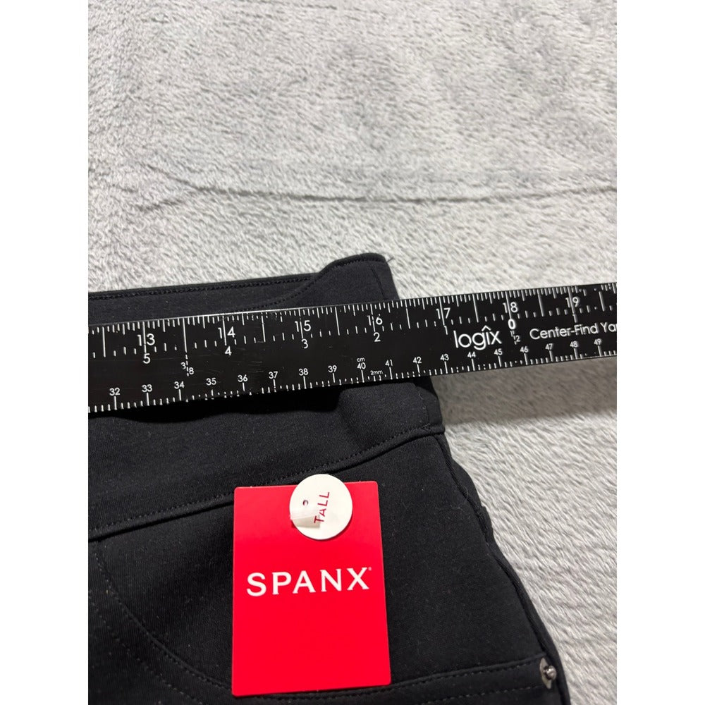 Spanx 1XT Black The Perfect Pant Slim Straight Womens Casual Cozy Plus Size